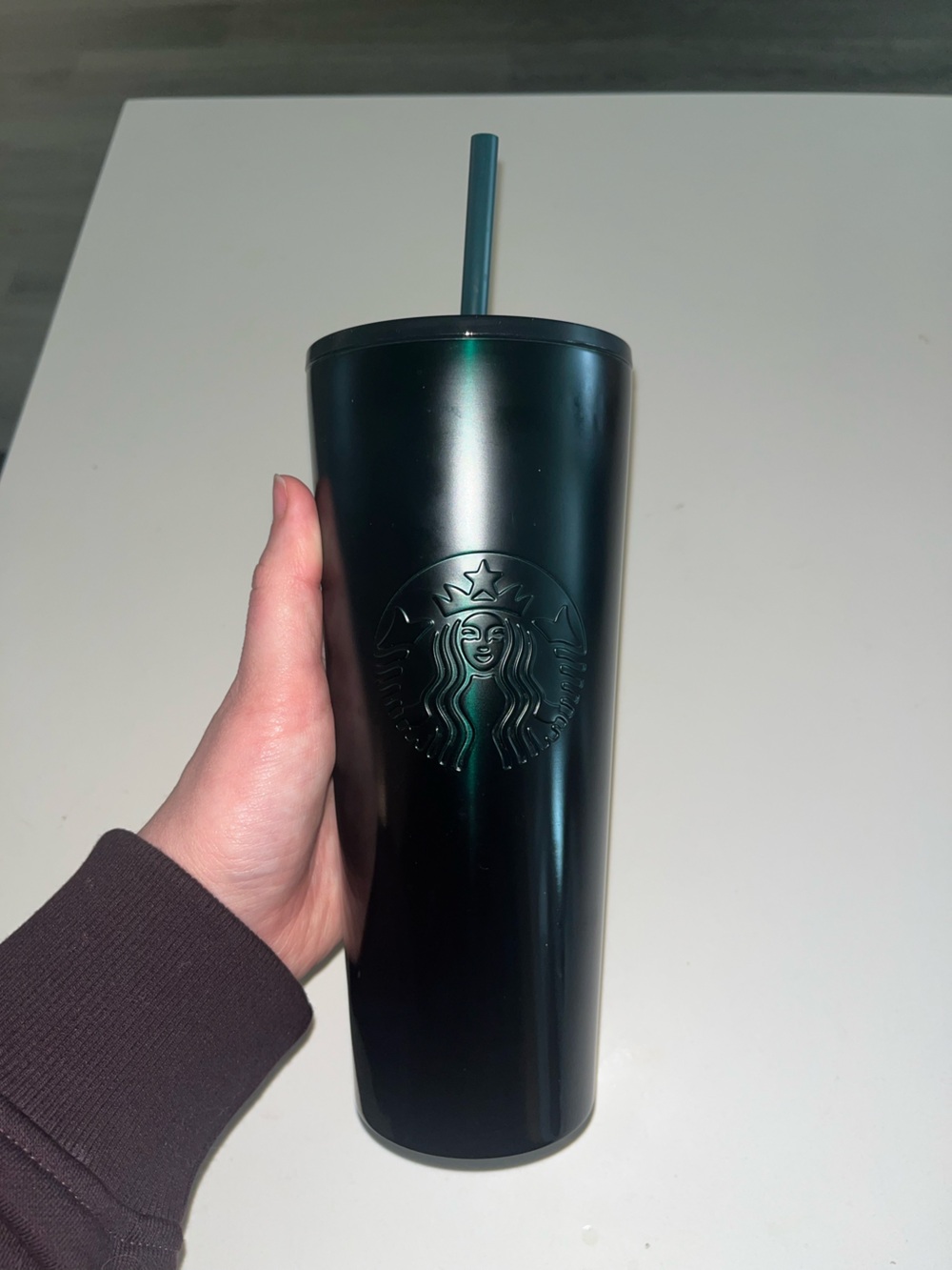 Starbucks Deep Metallic Teal Reusable Cup